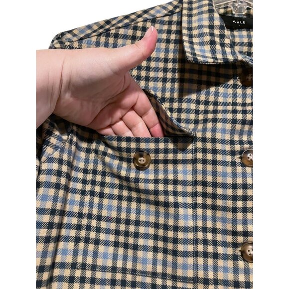 NWT ABLE Gianna Plaid Jacket S Blazer Cropped Pockets Academia Classic Capsule - Picture 7 of 12